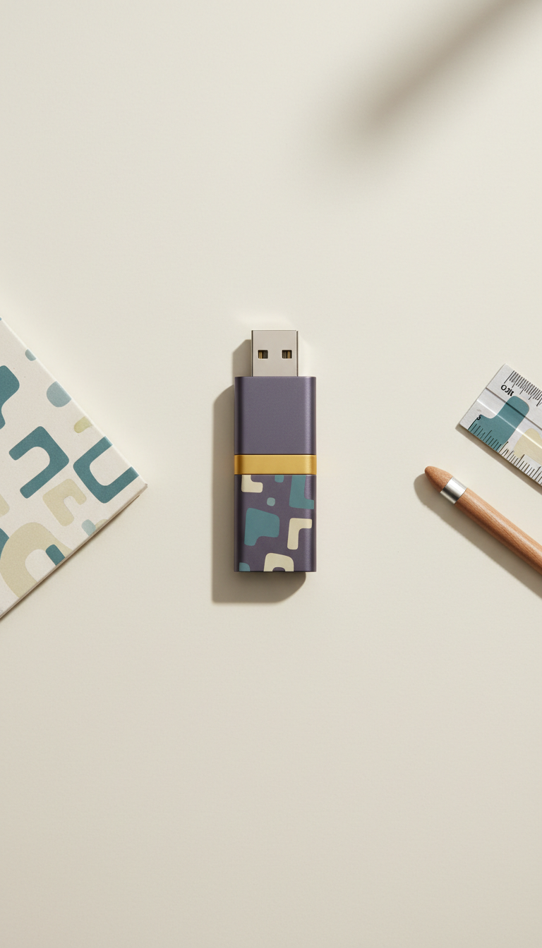 Branded USB drive for custom web design delivery