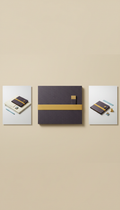 Luxury presentation folder with project assets