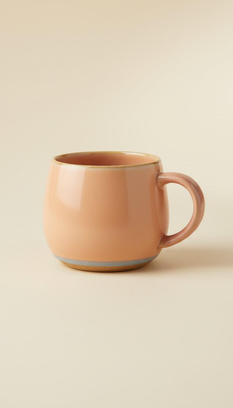 Ceramic Mug in Peach Cream
